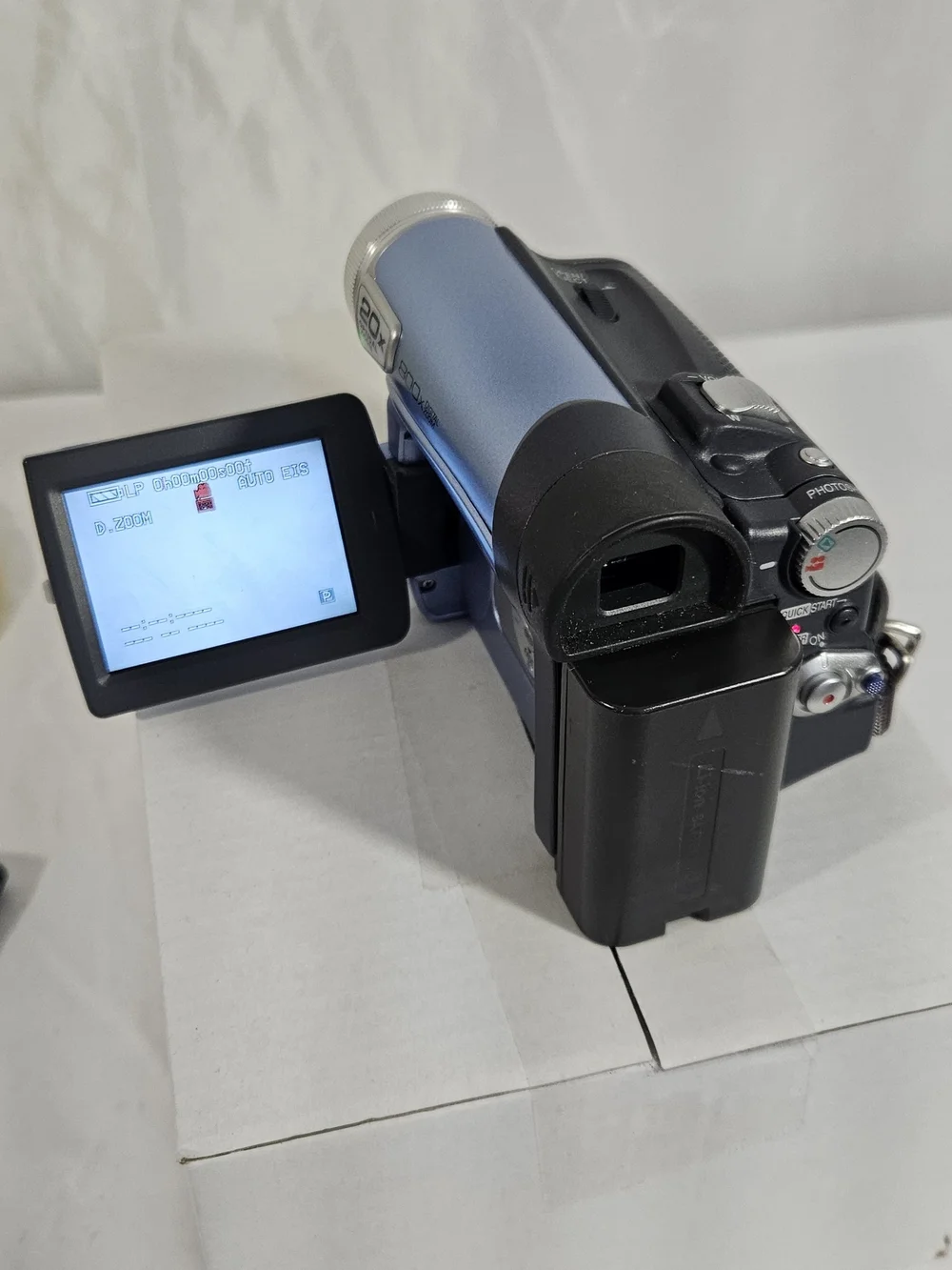 Panasonic Blue Handheld Camcorder with 20x Zoom. #274